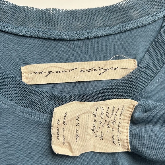 Raquel Allegra Column Dress Muscle Cap Sleeve Maxi Blue Tie Dye Size 1 / Medium - Picture 10 of 11